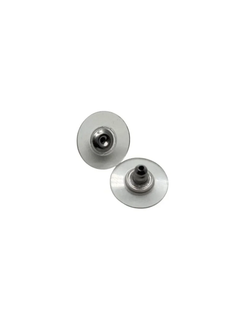 Chanel CC Logo Silver Rhinestone Earrings